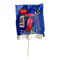 Paleta Chupadedo de California Leaf con envoltura azul, sabor menta, eucalipto y fresa en formato individual de 16g