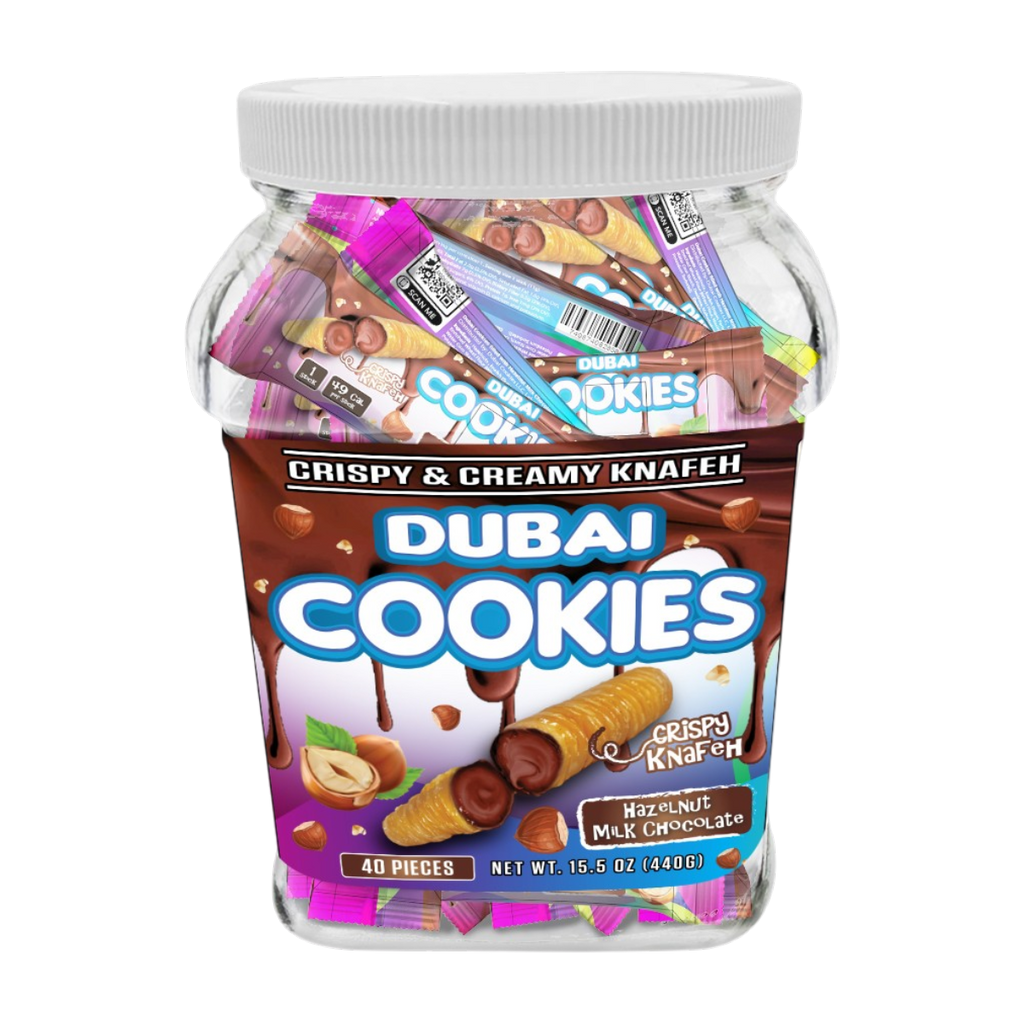 Dubai Cookies Crispy & Creamy Knafeh 1pz Snacks Hazelnut Milk Chocolate