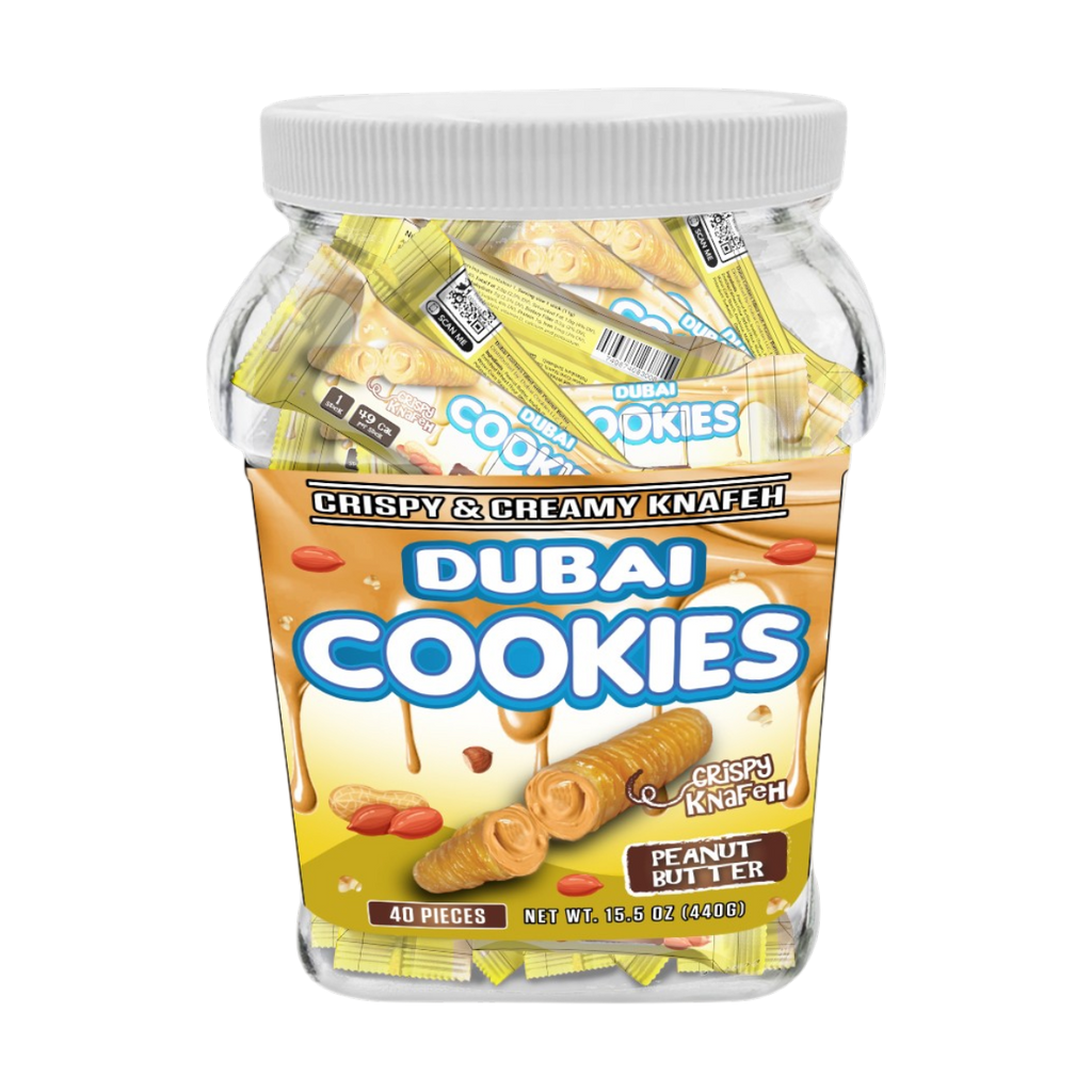 Dubai Cookies Crispy & Creamy Knafeh 1pz Snacks Peanut Butter