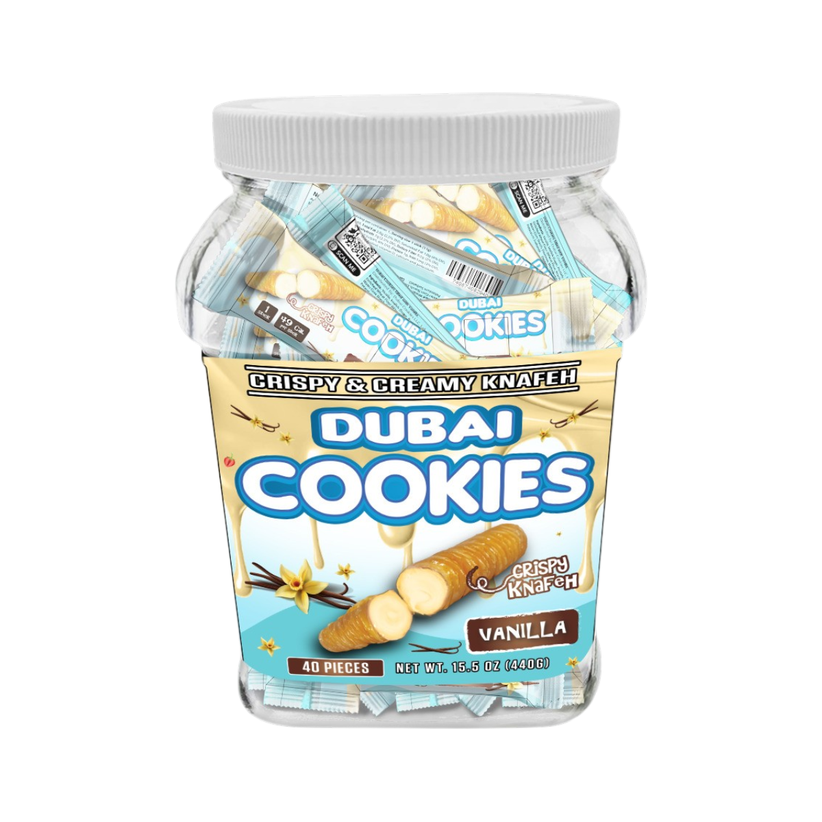 Dubai Cookies Crispy & Creamy Knafeh 1pz Snacks Vanilla