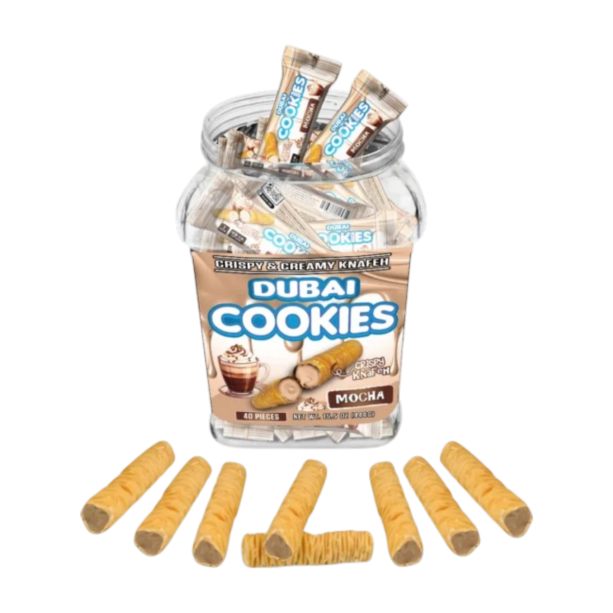 Dubai Cookies Crispy & Creamy Knafeh 1pz Snacks Mocha