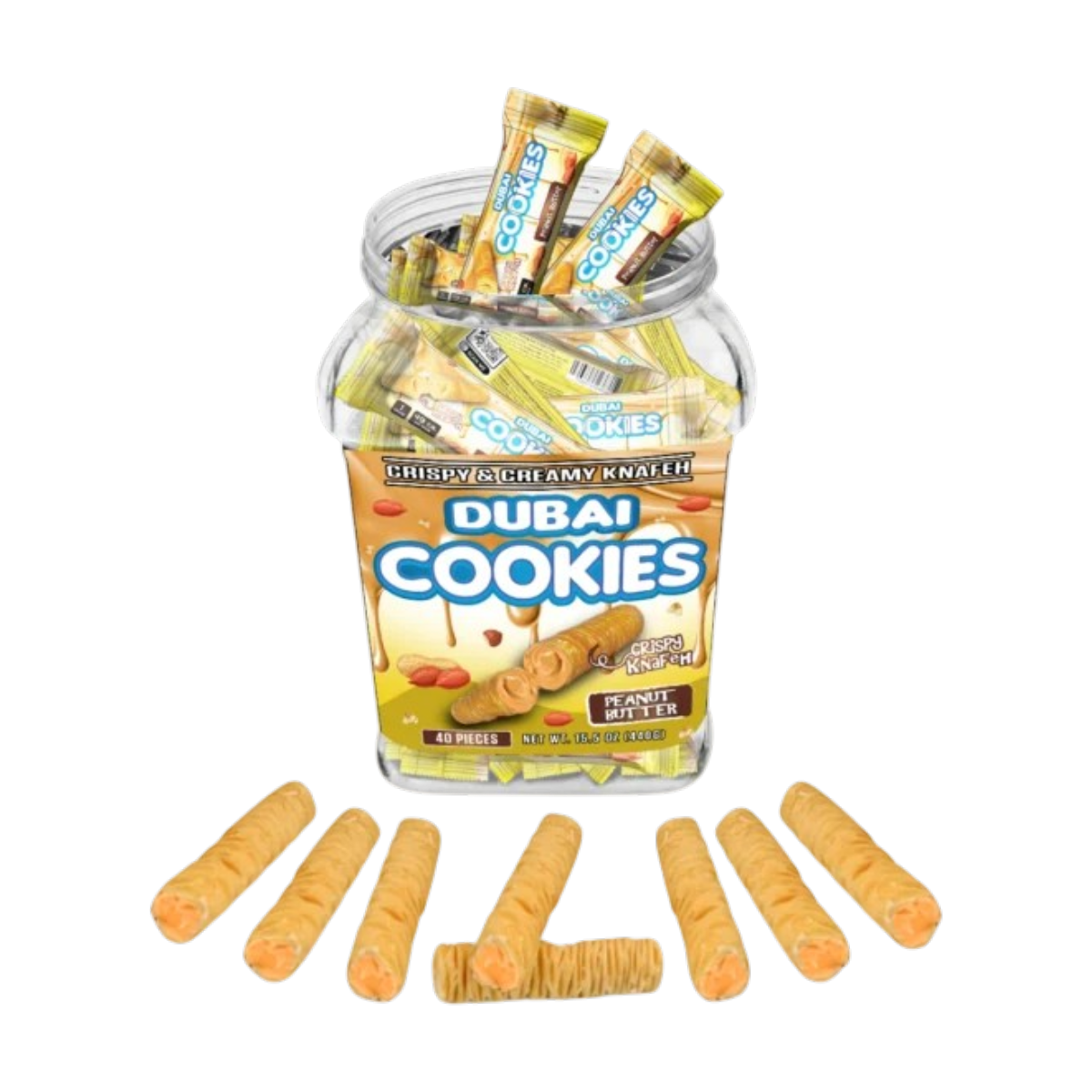 Dubai Cookies Crispy & Creamy Knafeh 1pz Snacks Peanut Butter